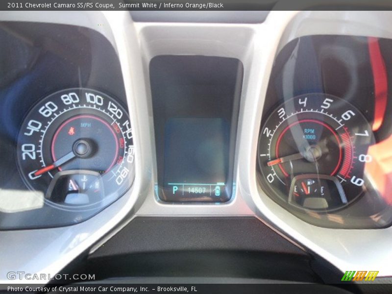 Summit White / Inferno Orange/Black 2011 Chevrolet Camaro SS/RS Coupe