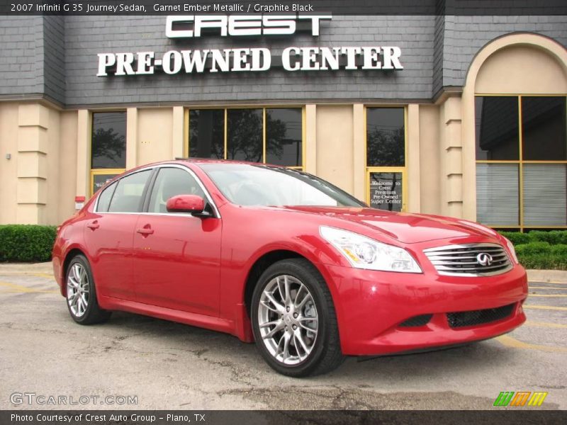 Garnet Ember Metallic / Graphite Black 2007 Infiniti G 35 Journey Sedan