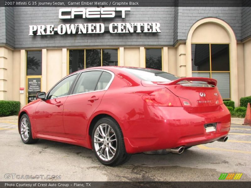 Garnet Ember Metallic / Graphite Black 2007 Infiniti G 35 Journey Sedan