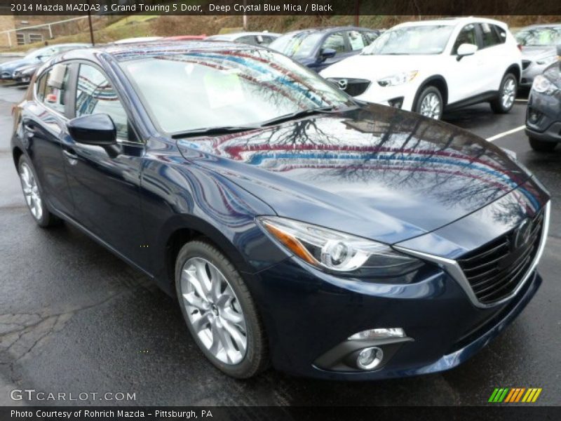 Deep Crystal Blue Mica / Black 2014 Mazda MAZDA3 s Grand Touring 5 Door