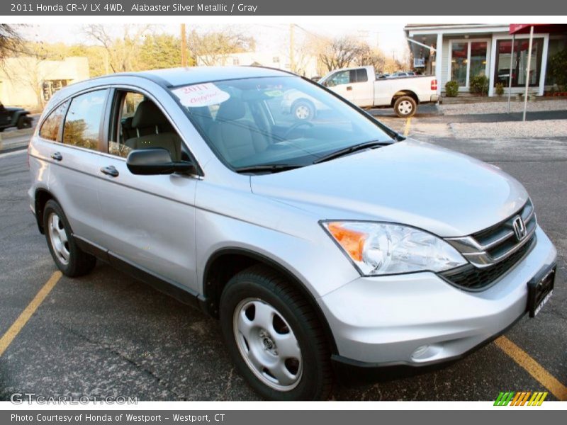Alabaster Silver Metallic / Gray 2011 Honda CR-V LX 4WD