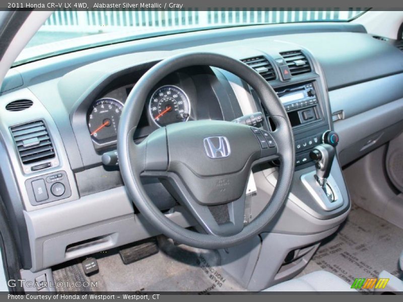 Alabaster Silver Metallic / Gray 2011 Honda CR-V LX 4WD