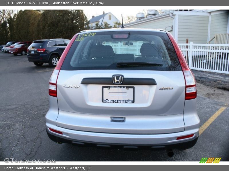 Alabaster Silver Metallic / Gray 2011 Honda CR-V LX 4WD