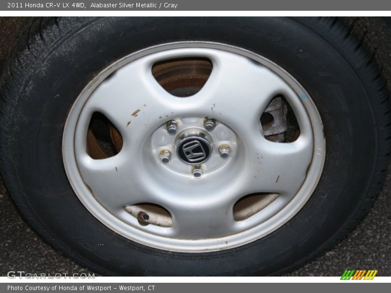 Alabaster Silver Metallic / Gray 2011 Honda CR-V LX 4WD