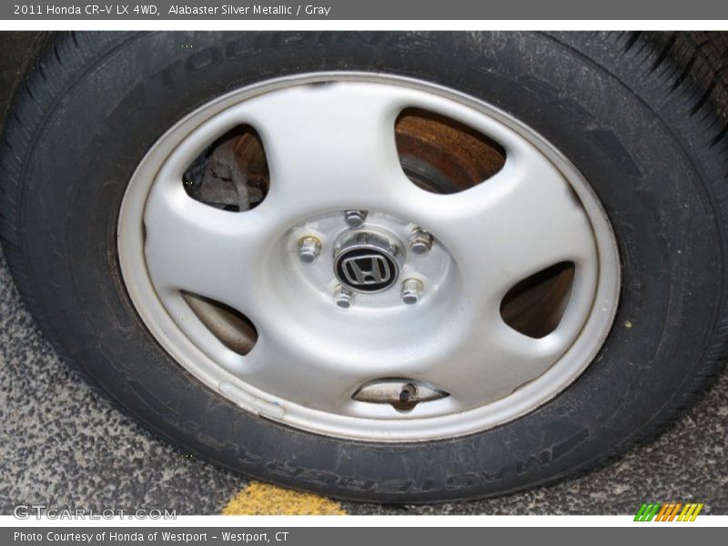 Alabaster Silver Metallic / Gray 2011 Honda CR-V LX 4WD