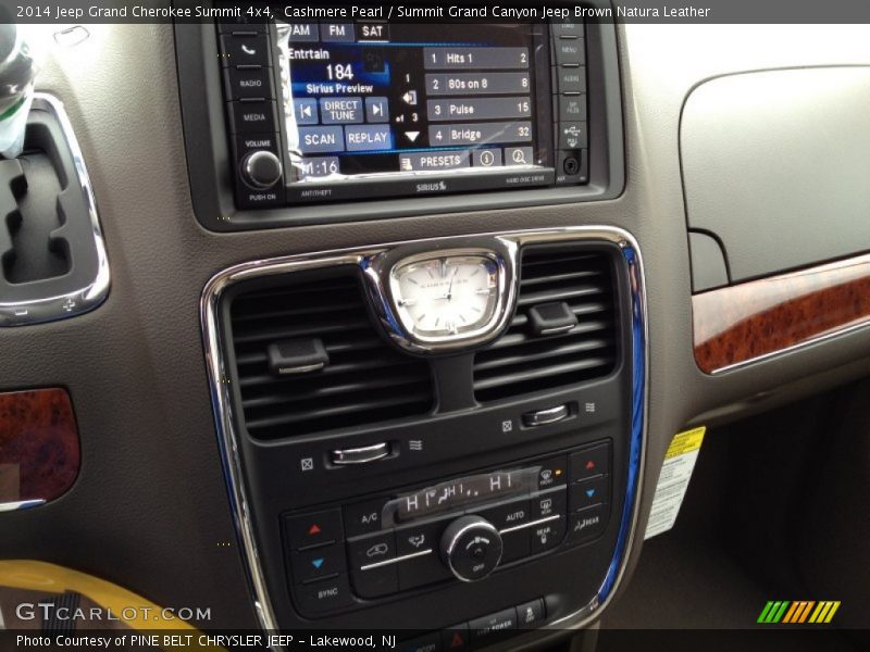 Cashmere Pearl / Summit Grand Canyon Jeep Brown Natura Leather 2014 Jeep Grand Cherokee Summit 4x4