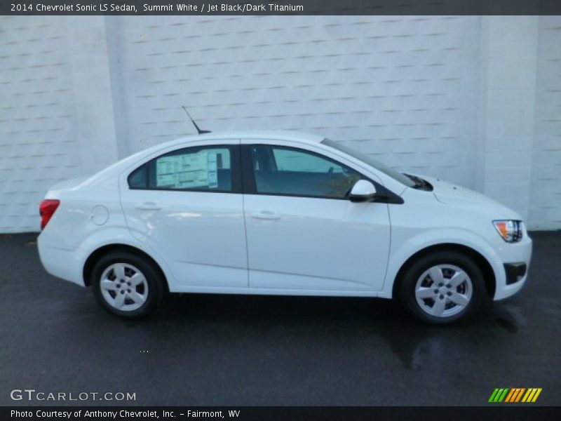 Summit White / Jet Black/Dark Titanium 2014 Chevrolet Sonic LS Sedan