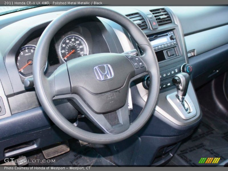 Polished Metal Metallic / Black 2011 Honda CR-V LX 4WD