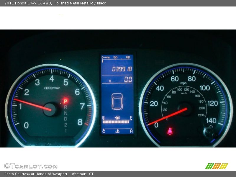 Polished Metal Metallic / Black 2011 Honda CR-V LX 4WD