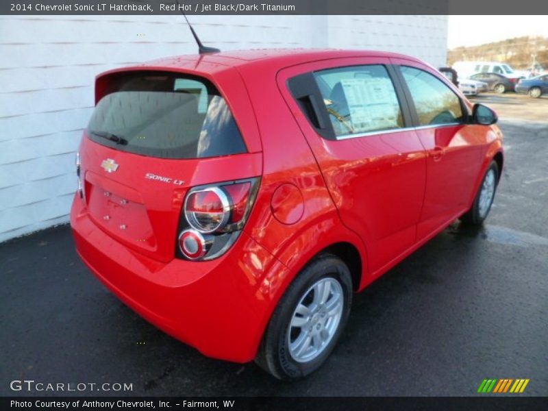 Red Hot / Jet Black/Dark Titanium 2014 Chevrolet Sonic LT Hatchback