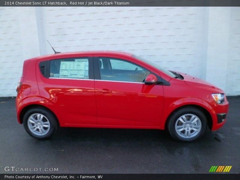 Red Hot / Jet Black/Dark Titanium 2014 Chevrolet Sonic LT Hatchback