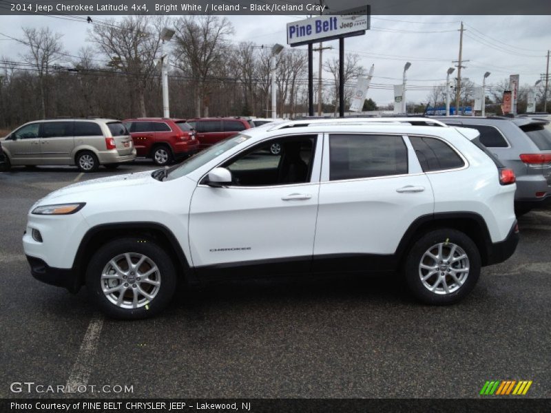Bright White / Iceland - Black/Iceland Gray 2014 Jeep Cherokee Latitude 4x4