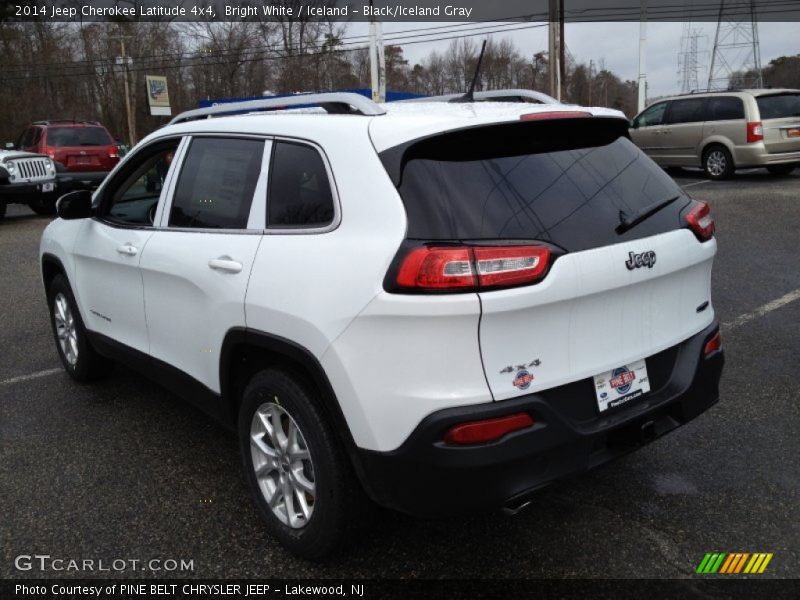 Bright White / Iceland - Black/Iceland Gray 2014 Jeep Cherokee Latitude 4x4