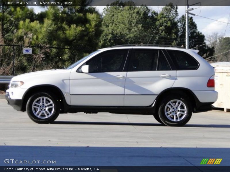 Alpine White / Beige 2006 BMW X5 3.0i