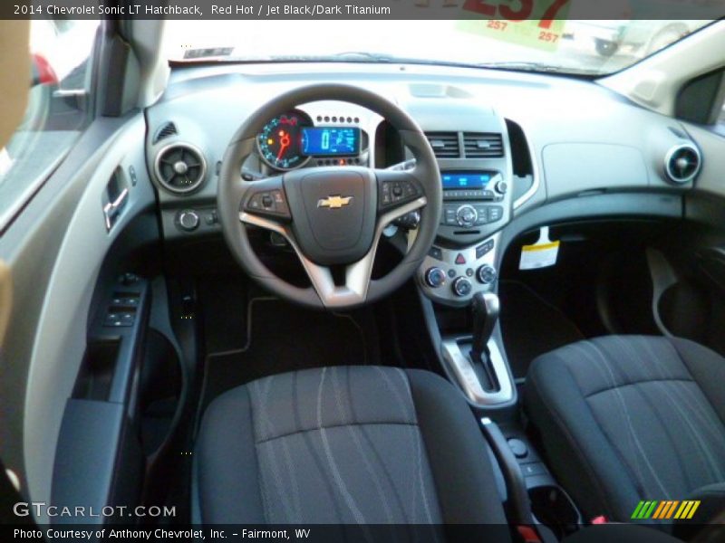 Red Hot / Jet Black/Dark Titanium 2014 Chevrolet Sonic LT Hatchback