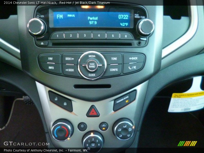 Red Hot / Jet Black/Dark Titanium 2014 Chevrolet Sonic LT Hatchback