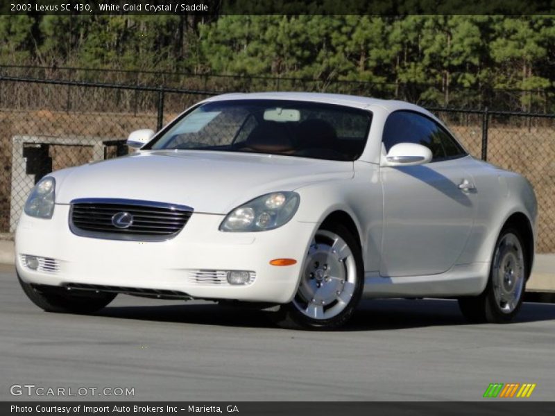 White Gold Crystal / Saddle 2002 Lexus SC 430