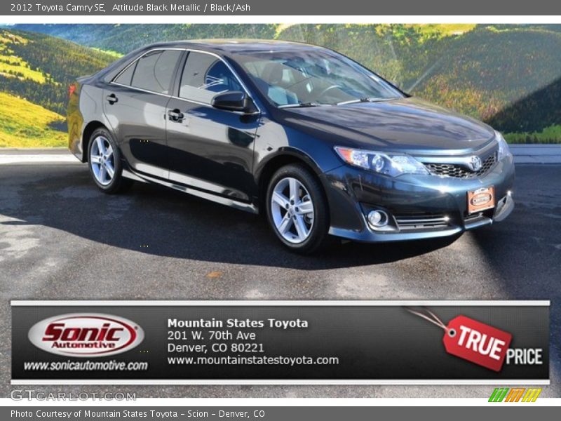 Attitude Black Metallic / Black/Ash 2012 Toyota Camry SE