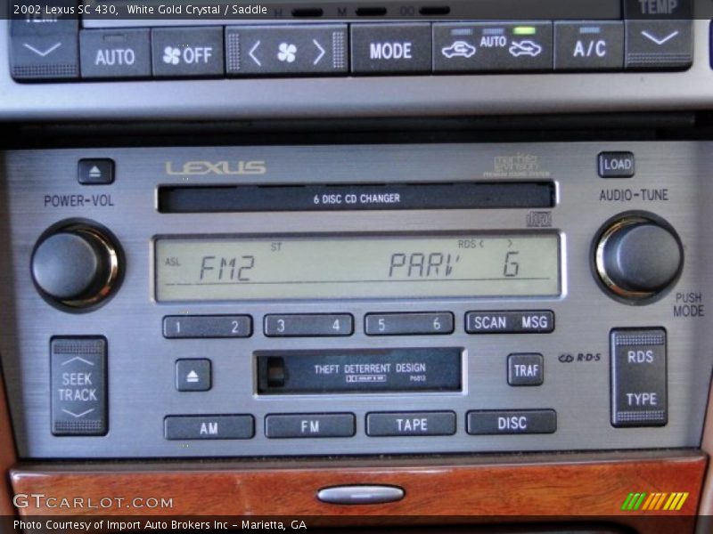 White Gold Crystal / Saddle 2002 Lexus SC 430