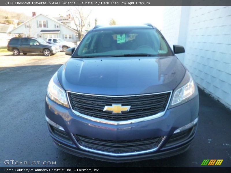 Atlantis Blue Metallic / Dark Titanium/Light Titanium 2014 Chevrolet Traverse LS AWD