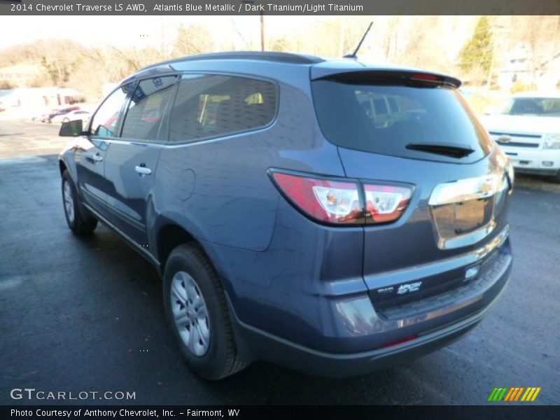 Atlantis Blue Metallic / Dark Titanium/Light Titanium 2014 Chevrolet Traverse LS AWD