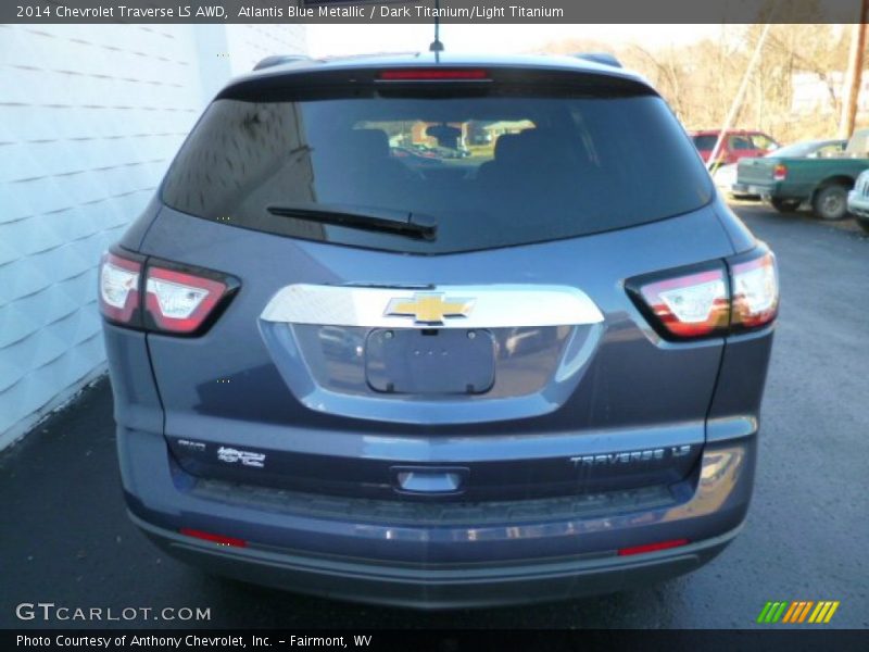 Atlantis Blue Metallic / Dark Titanium/Light Titanium 2014 Chevrolet Traverse LS AWD
