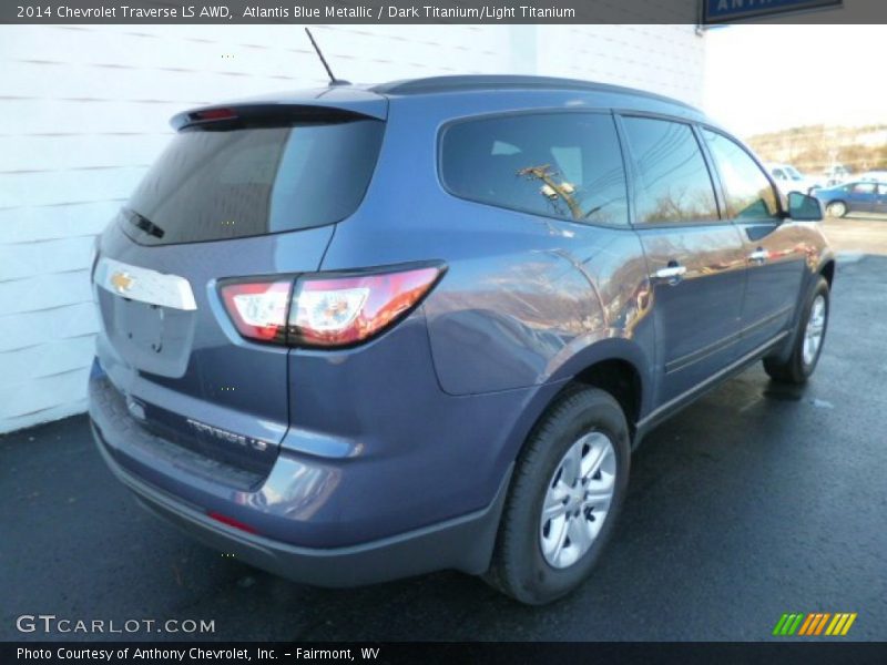 Atlantis Blue Metallic / Dark Titanium/Light Titanium 2014 Chevrolet Traverse LS AWD