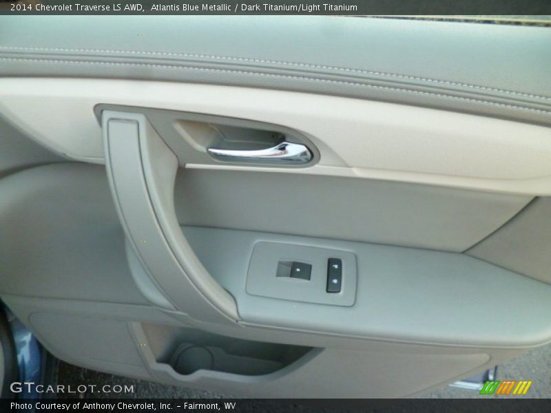 Atlantis Blue Metallic / Dark Titanium/Light Titanium 2014 Chevrolet Traverse LS AWD