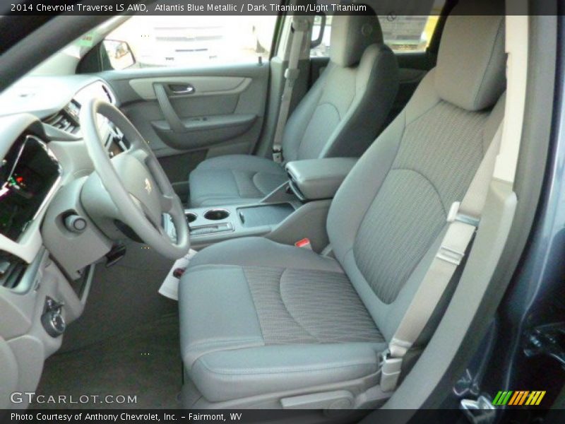 Atlantis Blue Metallic / Dark Titanium/Light Titanium 2014 Chevrolet Traverse LS AWD