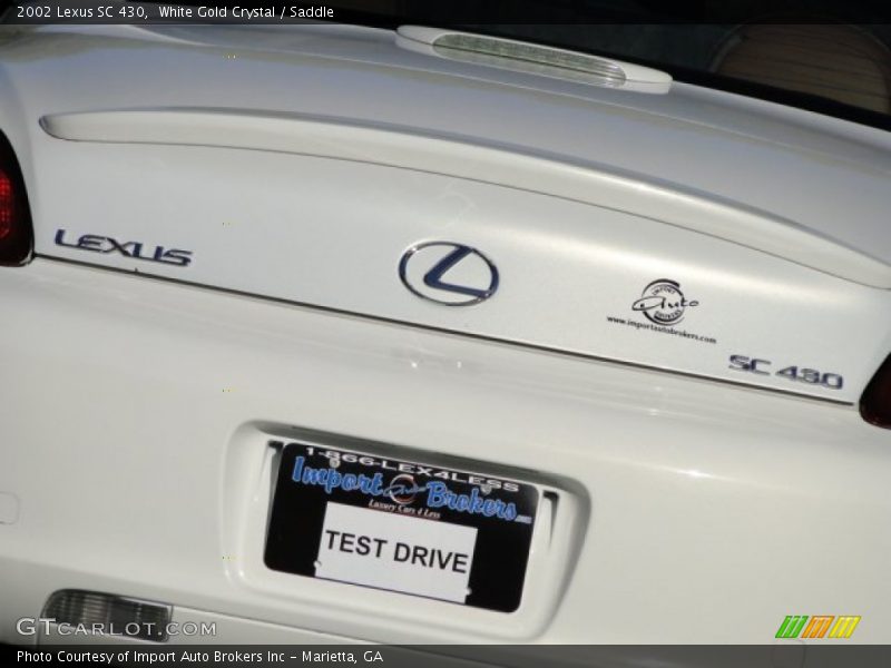 White Gold Crystal / Saddle 2002 Lexus SC 430
