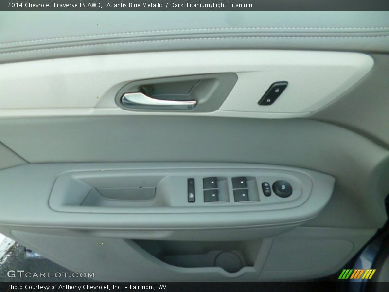 Atlantis Blue Metallic / Dark Titanium/Light Titanium 2014 Chevrolet Traverse LS AWD