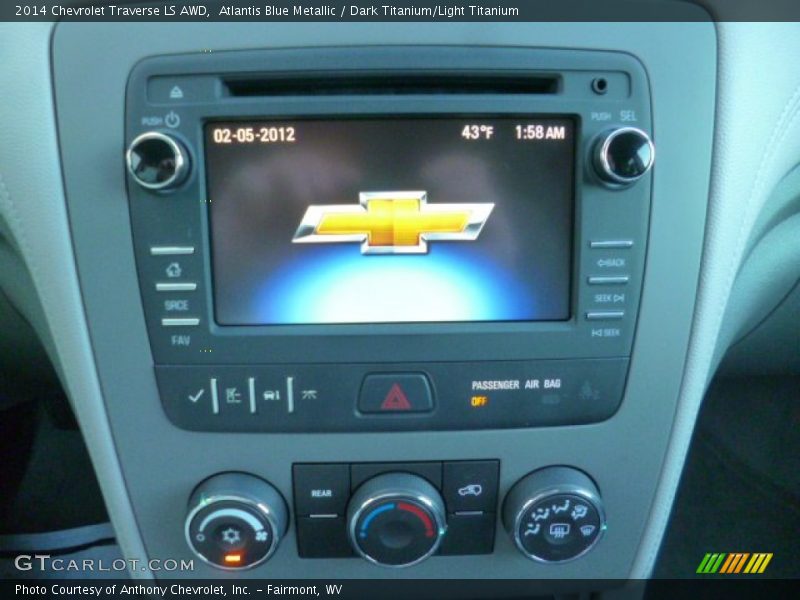 Atlantis Blue Metallic / Dark Titanium/Light Titanium 2014 Chevrolet Traverse LS AWD