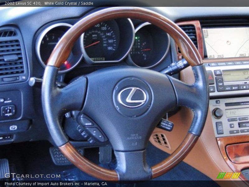 White Gold Crystal / Saddle 2002 Lexus SC 430