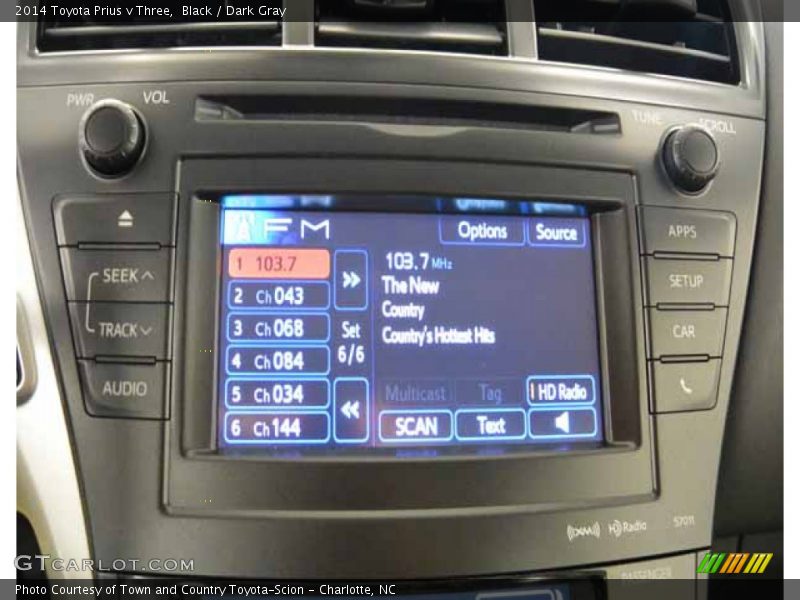 Black / Dark Gray 2014 Toyota Prius v Three