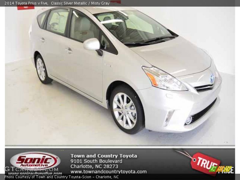 Classic Silver Metallic / Misty Gray 2014 Toyota Prius v Five