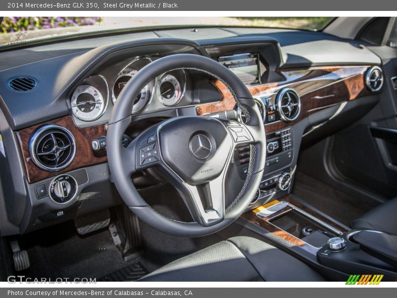 Steel Grey Metallic / Black 2014 Mercedes-Benz GLK 350