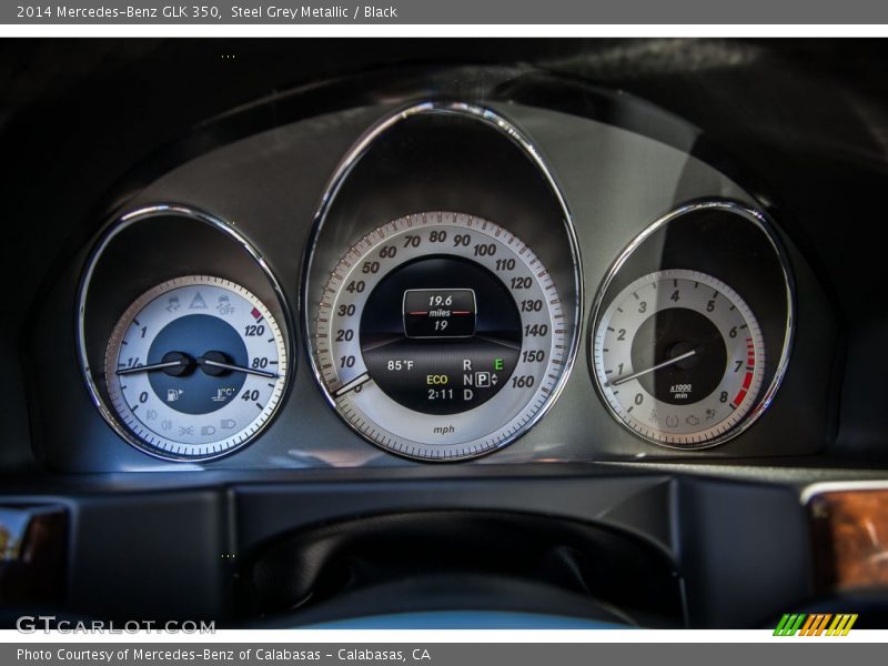 Steel Grey Metallic / Black 2014 Mercedes-Benz GLK 350
