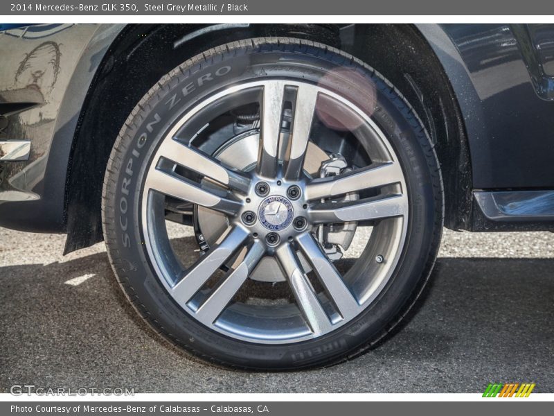 Steel Grey Metallic / Black 2014 Mercedes-Benz GLK 350