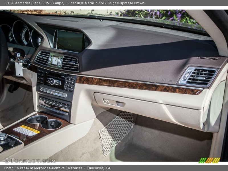 Lunar Blue Metallic / Silk Beige/Espresso Brown 2014 Mercedes-Benz E 350 Coupe