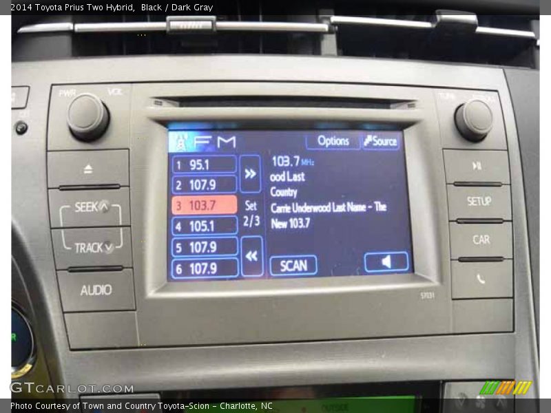 Black / Dark Gray 2014 Toyota Prius Two Hybrid
