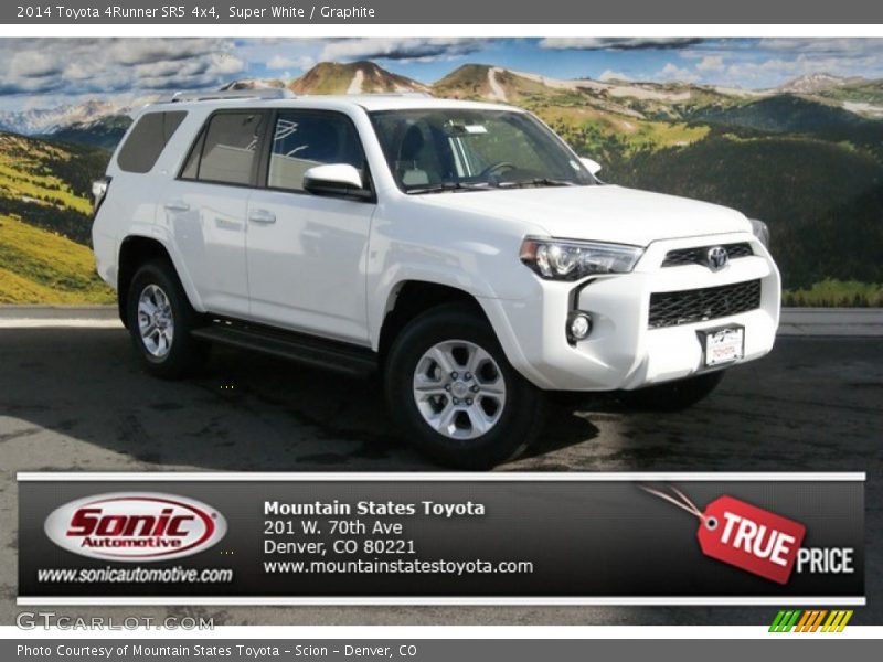 Super White / Graphite 2014 Toyota 4Runner SR5 4x4