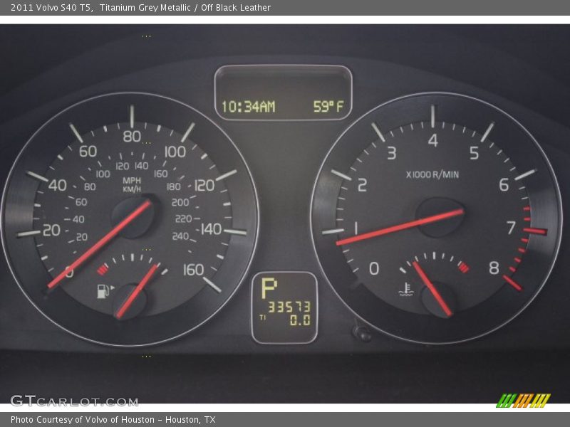 Titanium Grey Metallic / Off Black Leather 2011 Volvo S40 T5