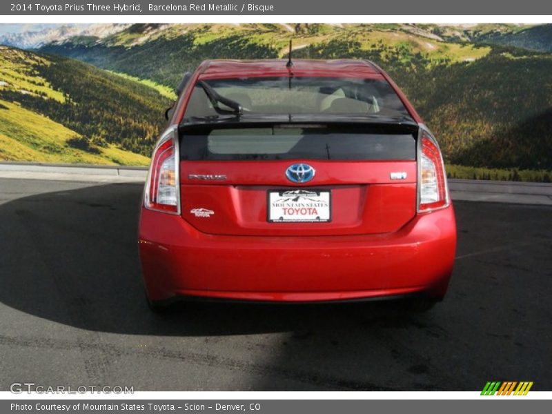 Barcelona Red Metallic / Bisque 2014 Toyota Prius Three Hybrid