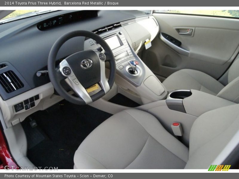 Barcelona Red Metallic / Bisque 2014 Toyota Prius Three Hybrid