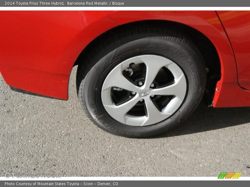 Barcelona Red Metallic / Bisque 2014 Toyota Prius Three Hybrid