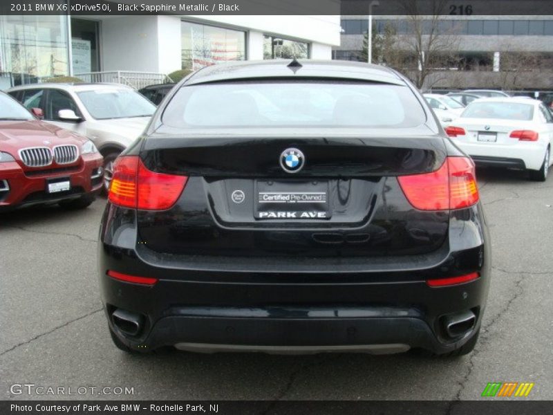 Black Sapphire Metallic / Black 2011 BMW X6 xDrive50i