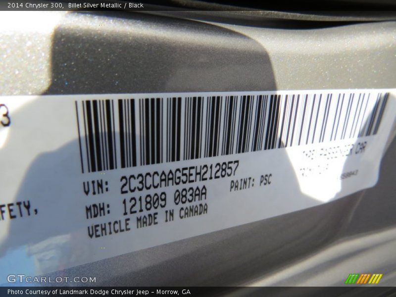 Billet Silver Metallic / Black 2014 Chrysler 300