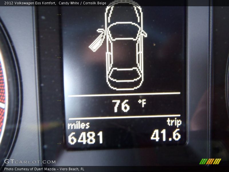 Candy White / Cornsilk Beige 2012 Volkswagen Eos Komfort