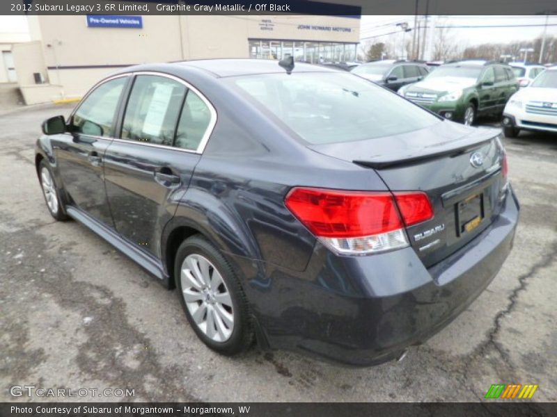 Graphite Gray Metallic / Off Black 2012 Subaru Legacy 3.6R Limited
