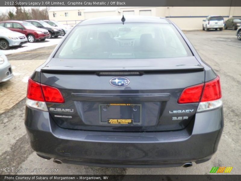 Graphite Gray Metallic / Off Black 2012 Subaru Legacy 3.6R Limited